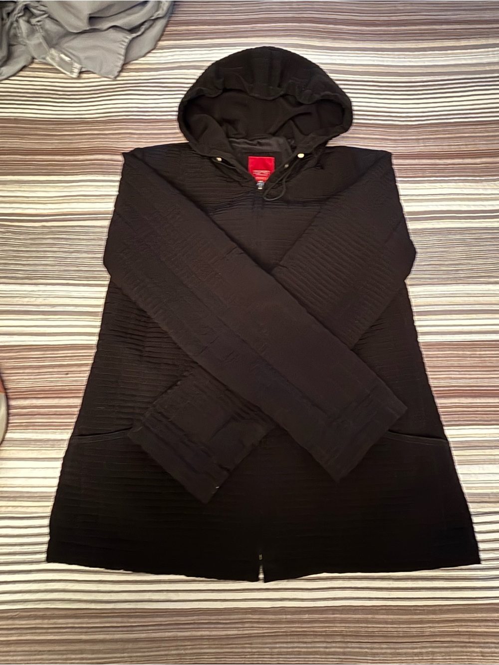 Esprit Black Quilted Hooded Coat